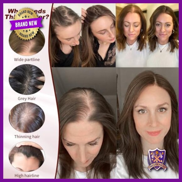 14 Inch Human Hair Topper with Swiss Base for Thin Hair main image 5